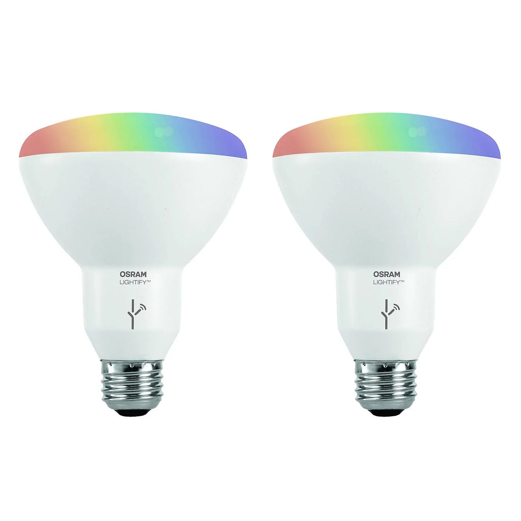 Light CRI Full Equivalent LED ZigBee BR30 SMART+ Sylvania Color 2-count High 65W Bulb,