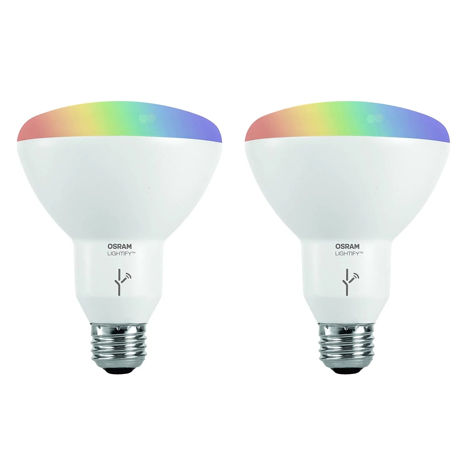 Light CRI Full Equivalent LED ZigBee BR30 SMART+ Sylvania Color 2-count High 65W Bulb,