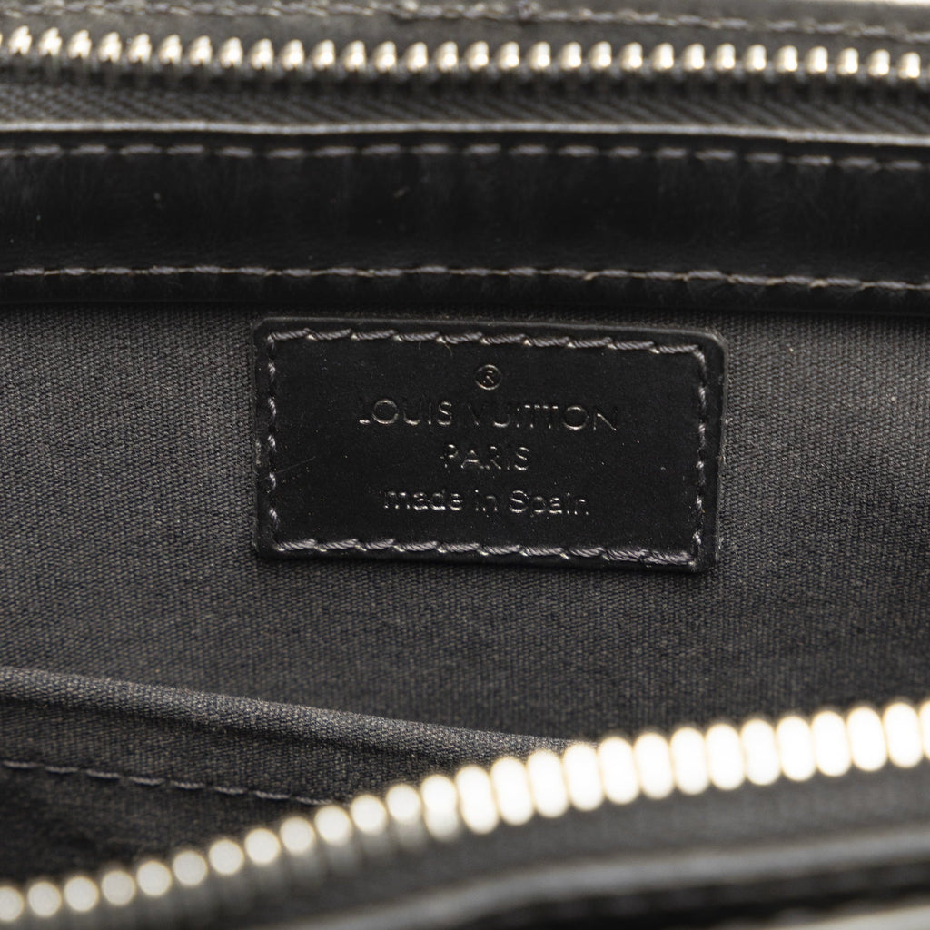 Alston Leather Unisex Authenticated Gray Pre-Owned Bag Mat Monogram Shoulder (Good) Calf