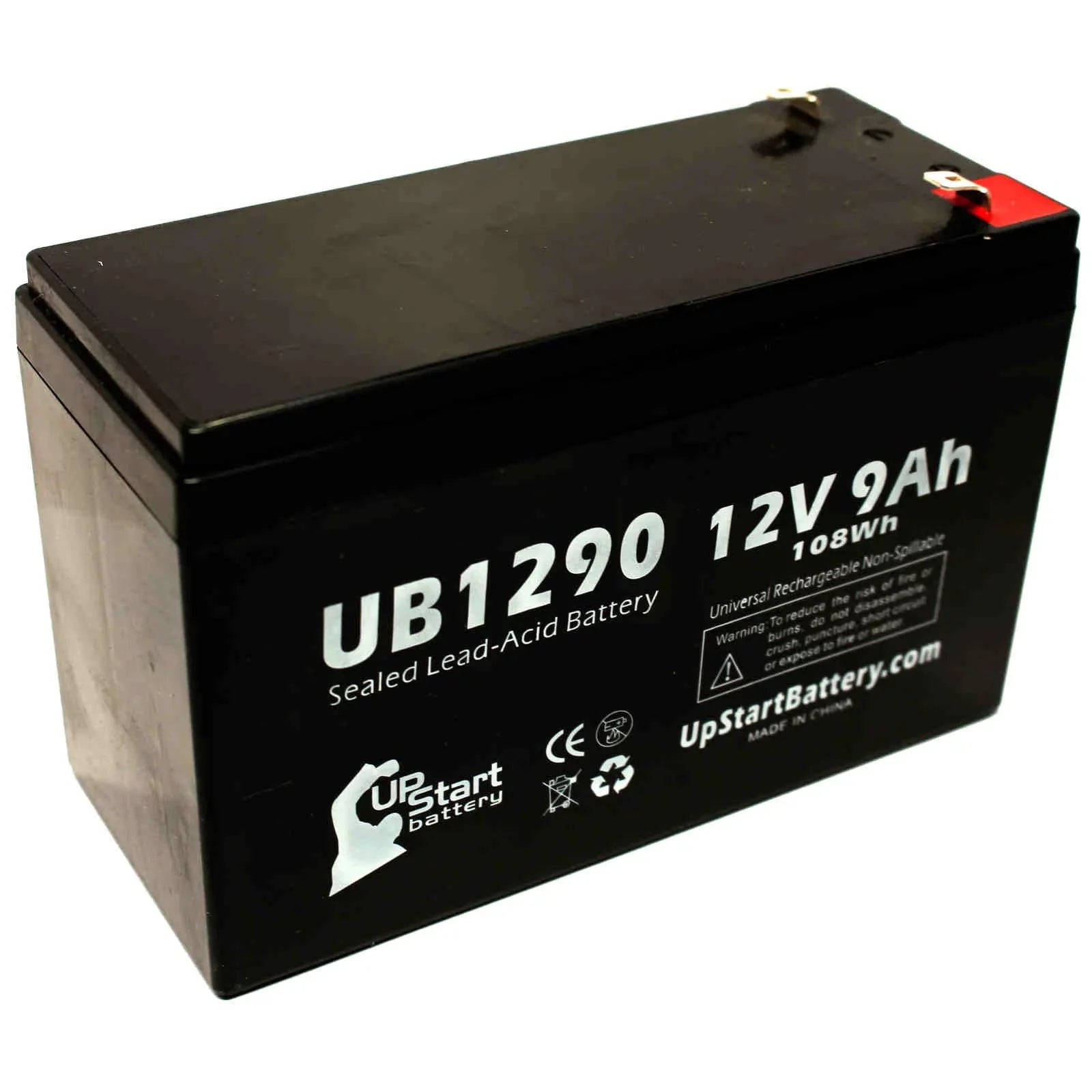 F1 8 7640 Pack AGM, Acid to UB1290 Terminal, Includes - 9000mAh, Replacement Terminal Compatible Adapters MICROGAS SLA) Kontron Universal - - Battery Lead Battery Sealed F2 4x 9Ah, F1 (12V,