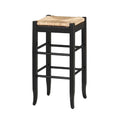 Woven Black- with and Frame Beige Rush Legs, Barstool Sherpi Wooden Saber Saltoro