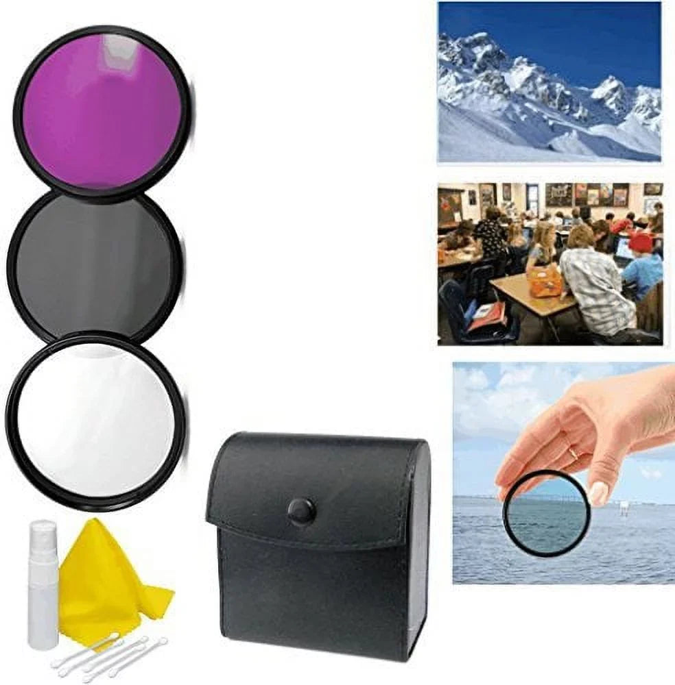Alpha 49mm 3-Piece Appropriate A6000 Filter Coated Multiple Kit + Cleaning 3pc Kit
