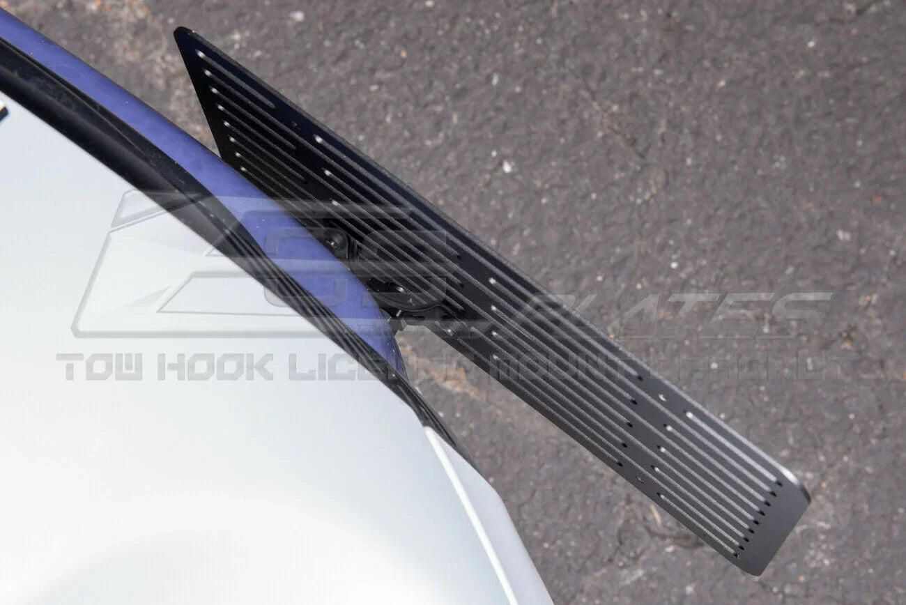 Version Hook Mini Plate for Plate | 2014-Present Tow License Online Cooper Store EOS Extreme Replacement Mount 2 Tow-119-V2 Bracket Front Bumper Relocator