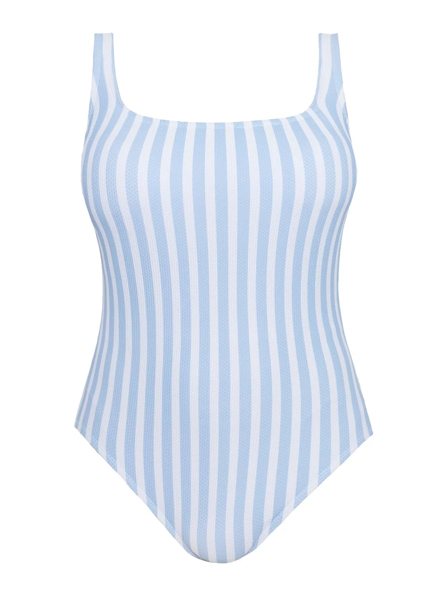 Time Swimsuit, Women's XS-3X One Piece Sizes Square Pique and Tru Neck