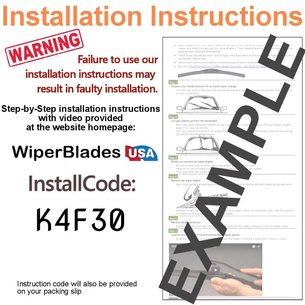 Wiper Grand of 2018 (Set w/Rear 3) Caravan Dodge Wiper Blades