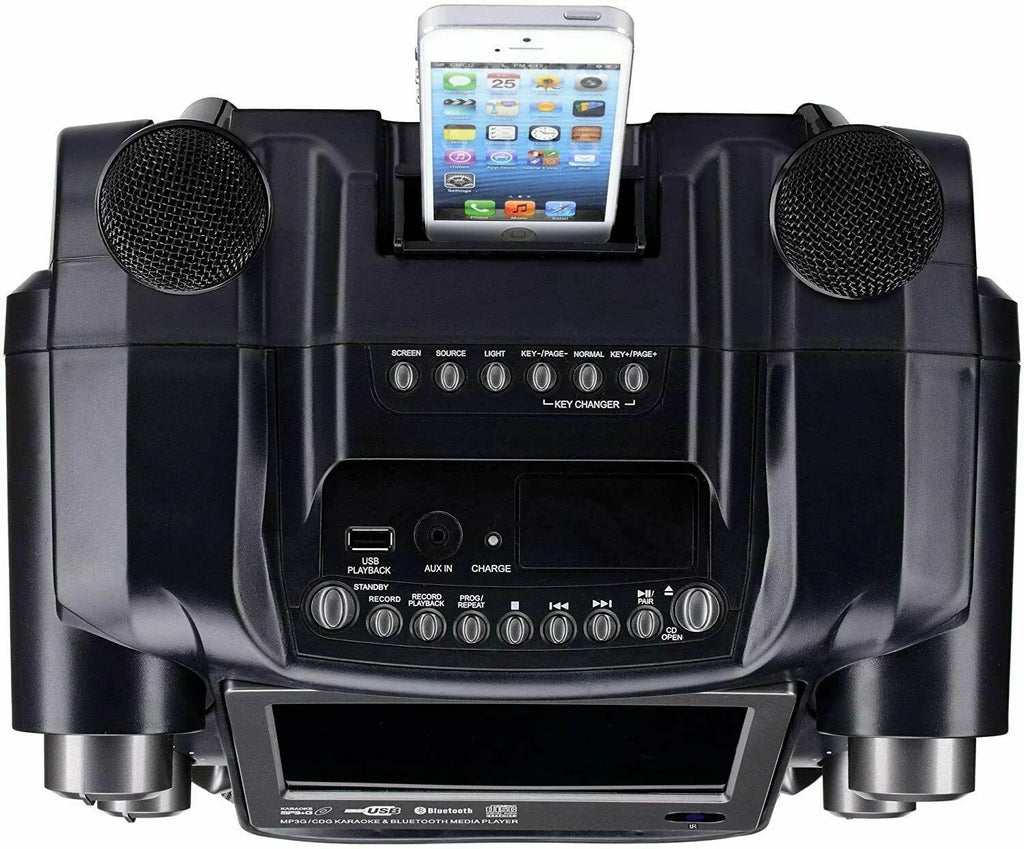 CDG/MP3G Karaoke Karaoke Rechargeable 2 Portable Mics w/ USA Player 300W