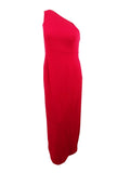 One-Shoulder Slit Gown Calvin Klein Red) Women's (14,