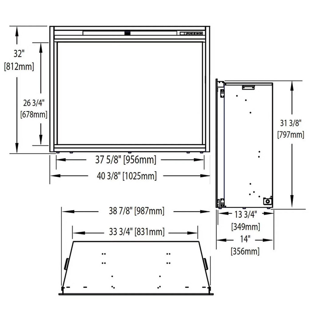in. 40 Firebox Insert Napoleon Electric Built-in