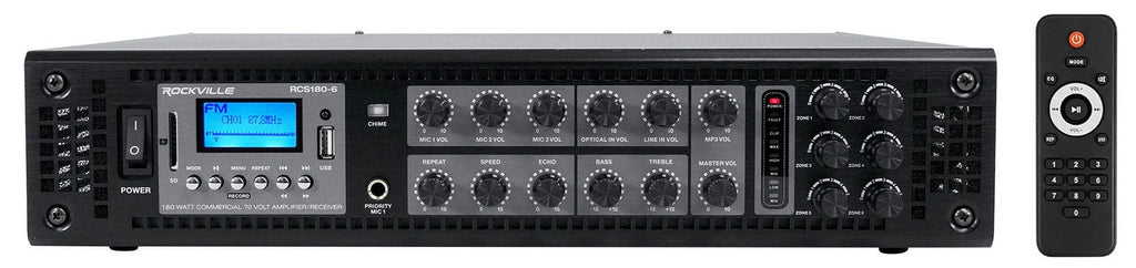 23-1 + (8) Indoor/exterior Commercial JBL Speakers Amp Black Wall 3" 70v Control