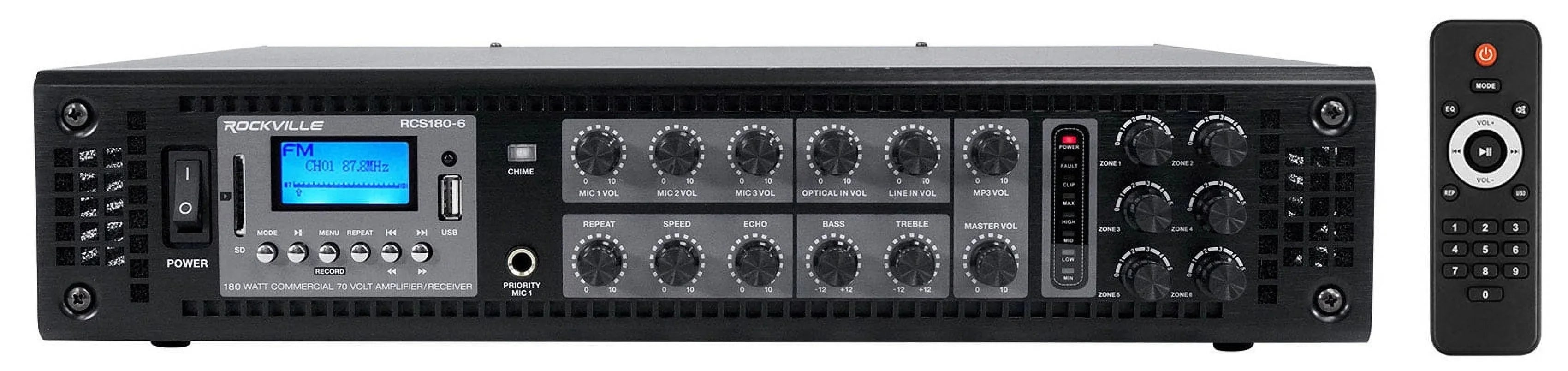 Array Column 24" COL600-BK (8) Black Commercial 70V Mount Speakers+Amp Wall JBL