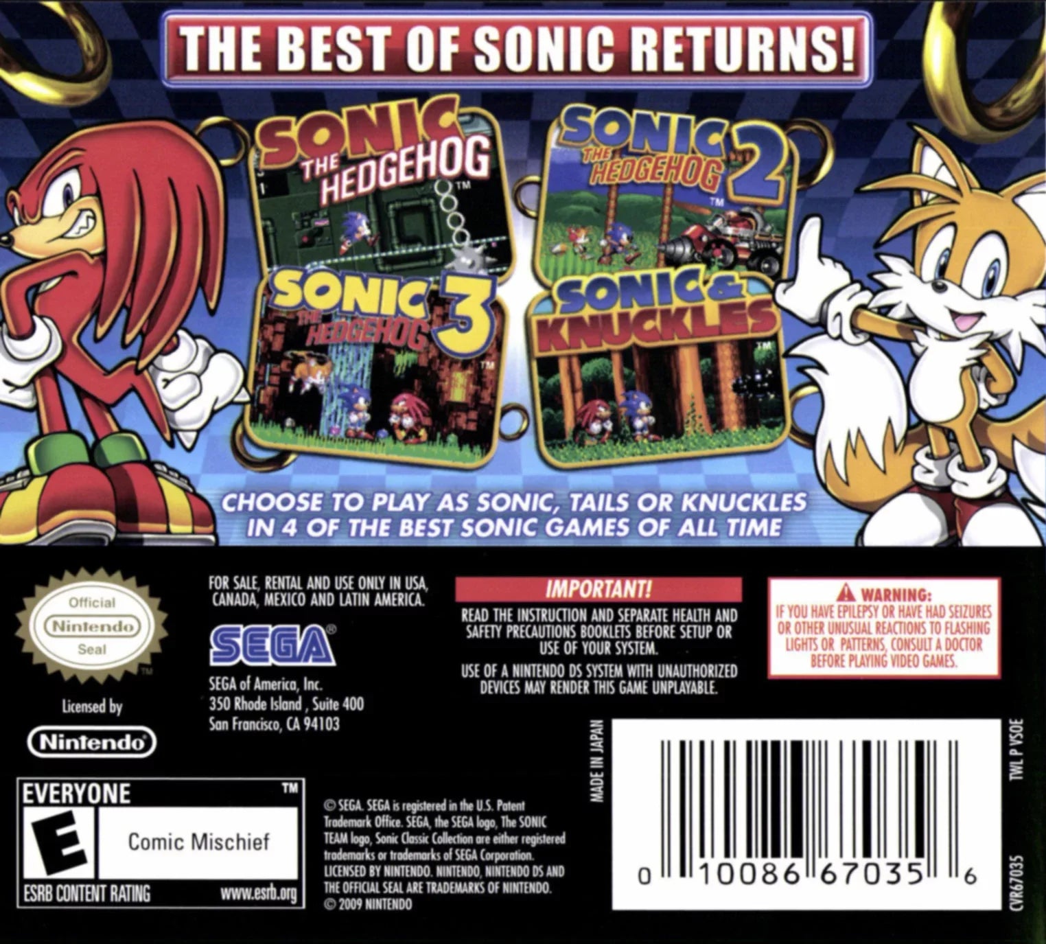 COLLECTION CLASSIC SONIC