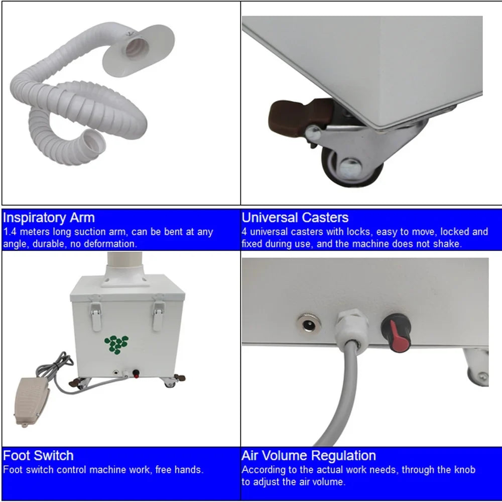 Purifier Welding Smoke Switch Smoke Welding Purifier 12V Dry Portable Fume Foot with Extractor