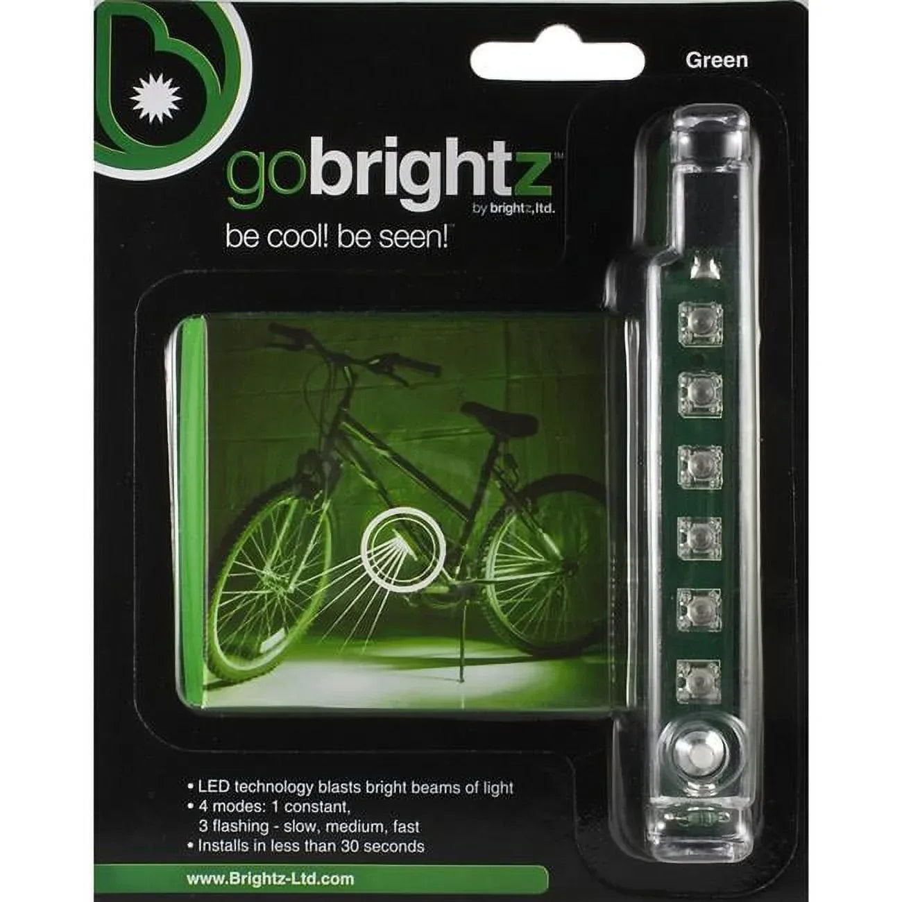 LED Gobrightz Brightz Under Bike Light Green