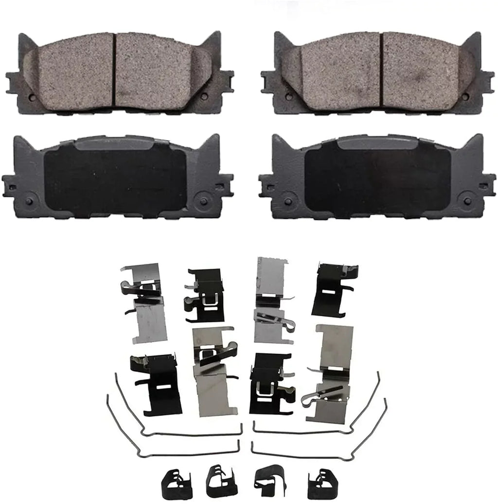 Pads Camry 08-18 - ES350, 2015 Replacement Ceramic ES300h, & 2009 Front for 2011 2014 2017 Rear Brake 2012 07-18 Detroit Brake 2008 2016 Avalon 07-17 2010 4 Pads Lexus Axle 2013 Toyota