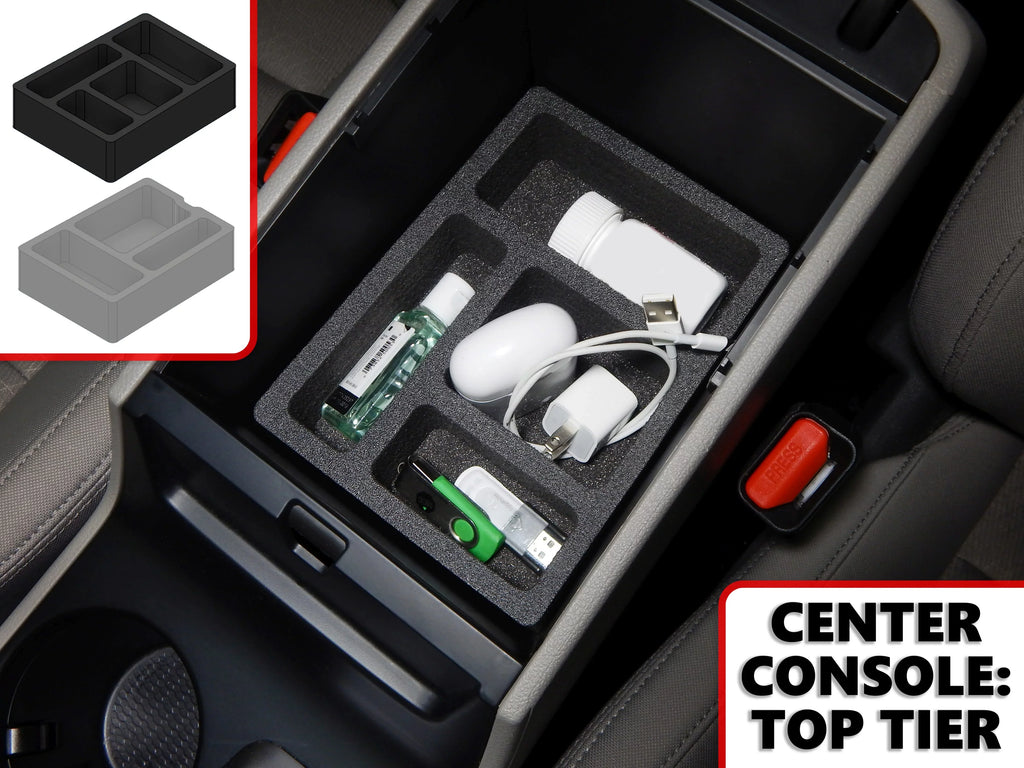 Hound Center Tucson Set Brake) Vehicle 2016-2019 Anti-Rattle Organizer (Without Auto Red with Stacking 2 Console Black Piece Hand Compatible Hyundai Inserts