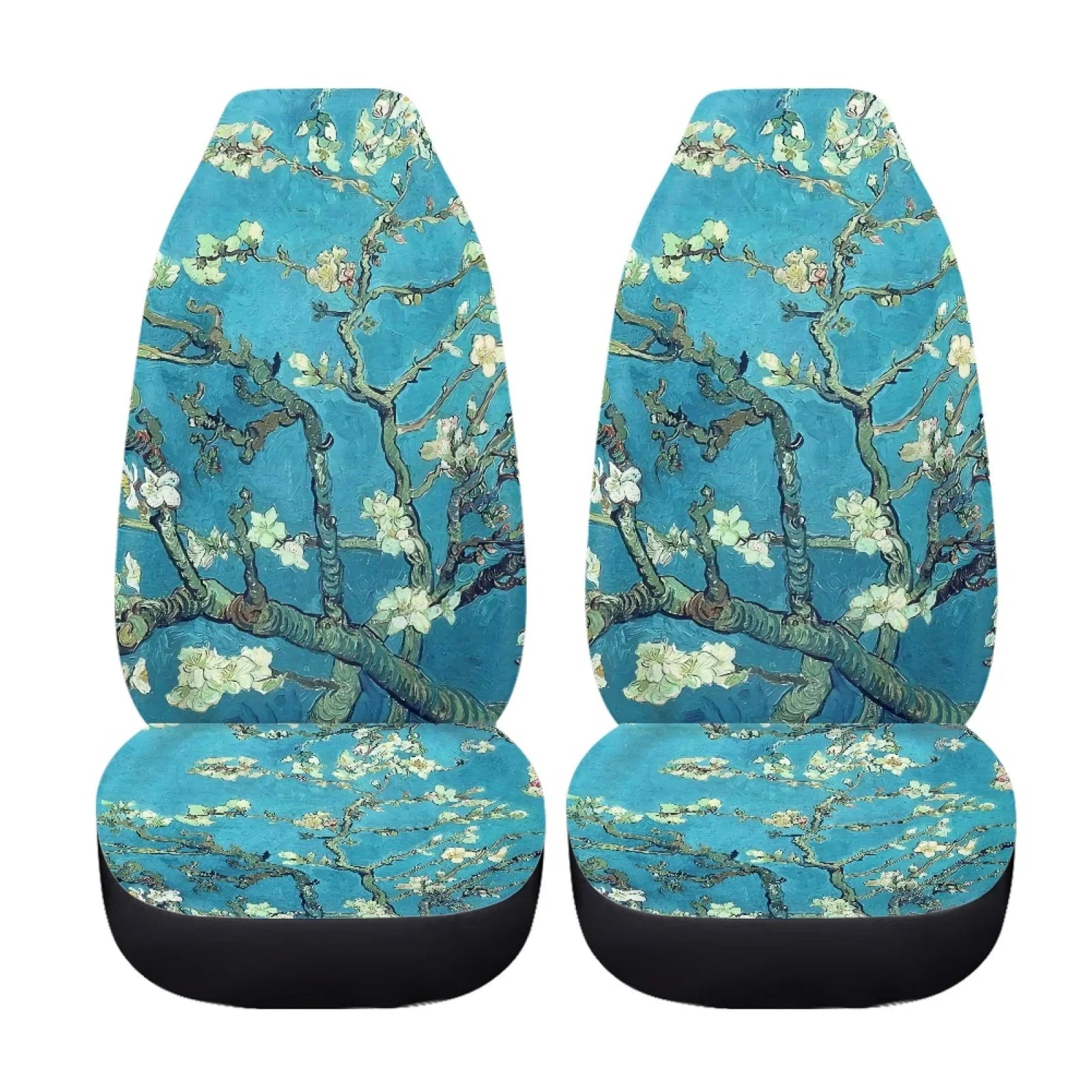 for Sedan Covers 2 Most Seat Blossoms Xoenoiee Car to Polyester Bucket Truck, Seat Front Cars Set Seat Install Print Pickup Plum Vehicle Cover Pack Cover SUV Easy
