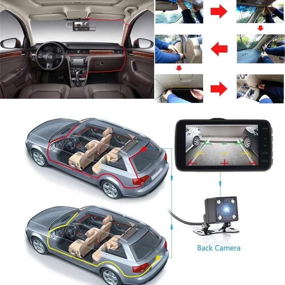 Inside 1080p Dashcam Dvr Camera Inch Owsoo Pinnaco Inside Dash Inch Support Dash Screen Camera,Radirus Rear Screen Dash Rear 3 3-lens Pristin Camera