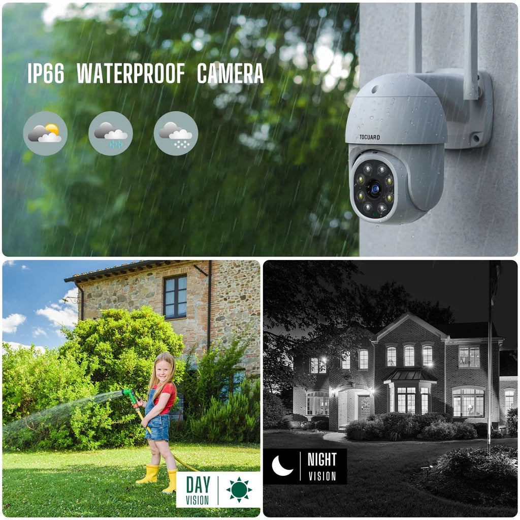 Security System HDMI 2X3MP Camera CCTV with WiFi Dome Toguard Camera exterior Drive, 1TB Connector Wireless Hard