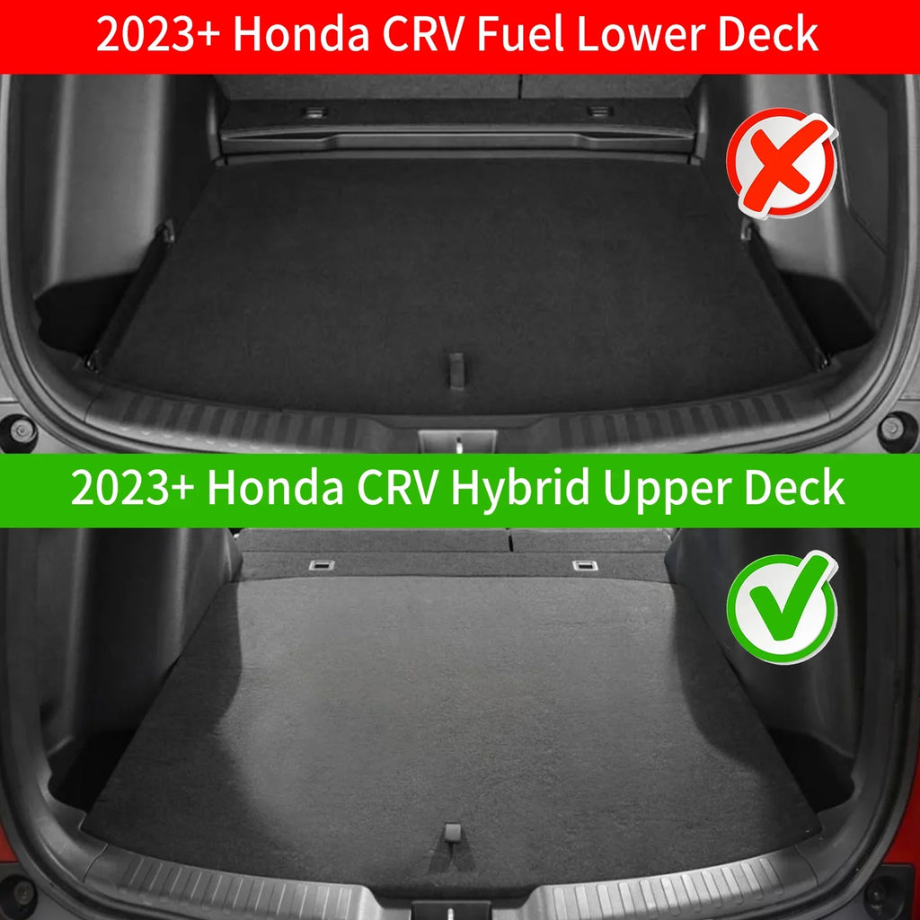 with Protector (Fit Compatible CR-V Mats) Trunk Hybrid Mat Upper Accessories 2023 Cargo Seat 2024 Liner Honda Mat Cover Deck, Honda Mat+Backrest Cargo Back CRV Trunk
