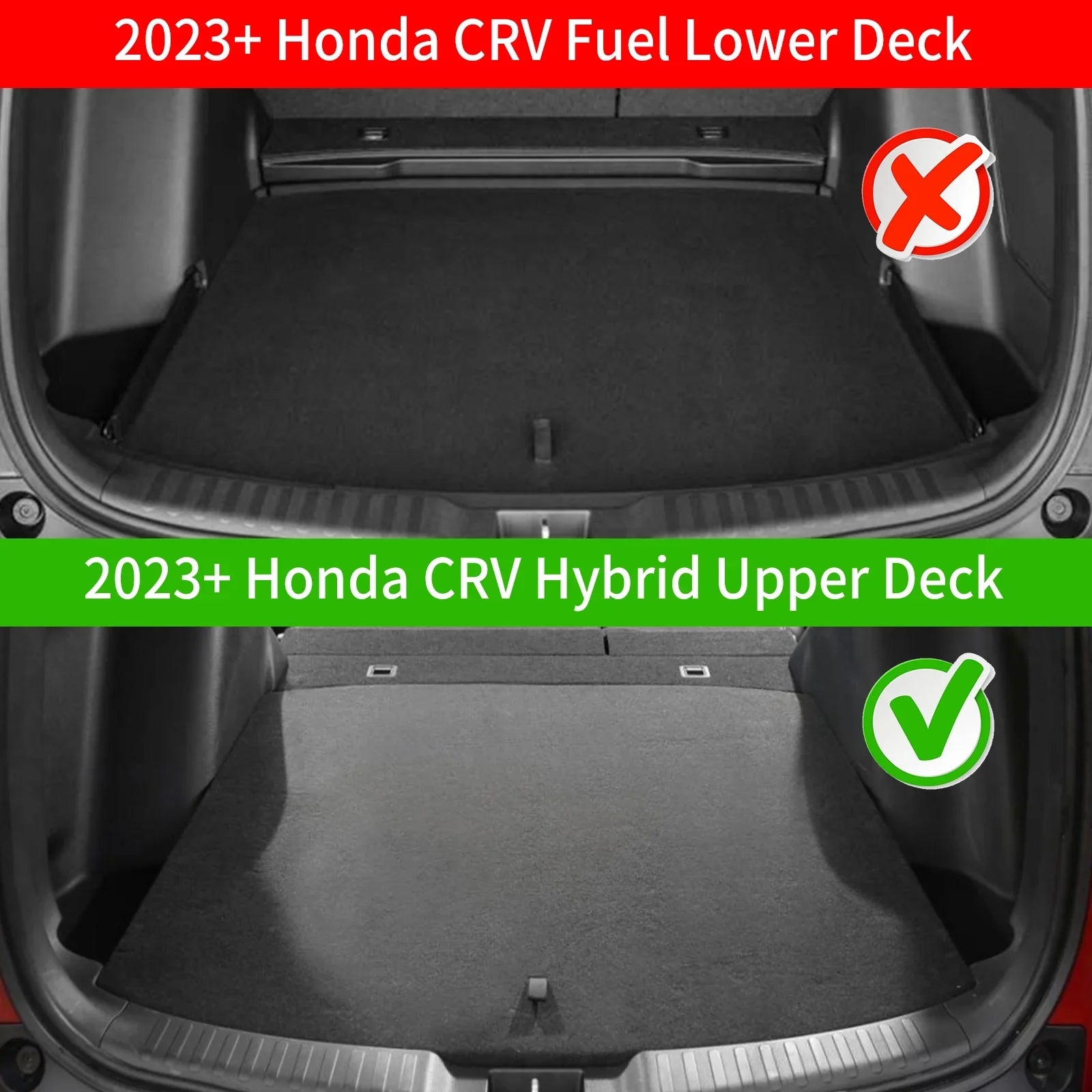 with Protector (Fit Compatible CR-V Mats) Trunk Hybrid Mat Upper Accessories 2023 Cargo Seat 2024 Liner Honda Mat Cover Deck, Honda Mat+Backrest Cargo Back CRV Trunk