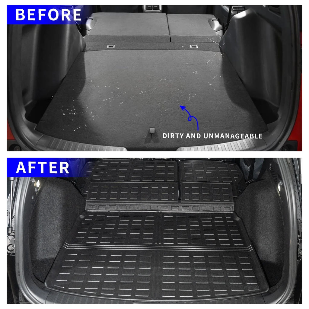 with Protector (Fit Compatible CR-V Mats) Trunk Hybrid Mat Upper Accessories 2023 Cargo Seat 2024 Liner Honda Mat Cover Deck, Honda Mat+Backrest Cargo Back CRV Trunk