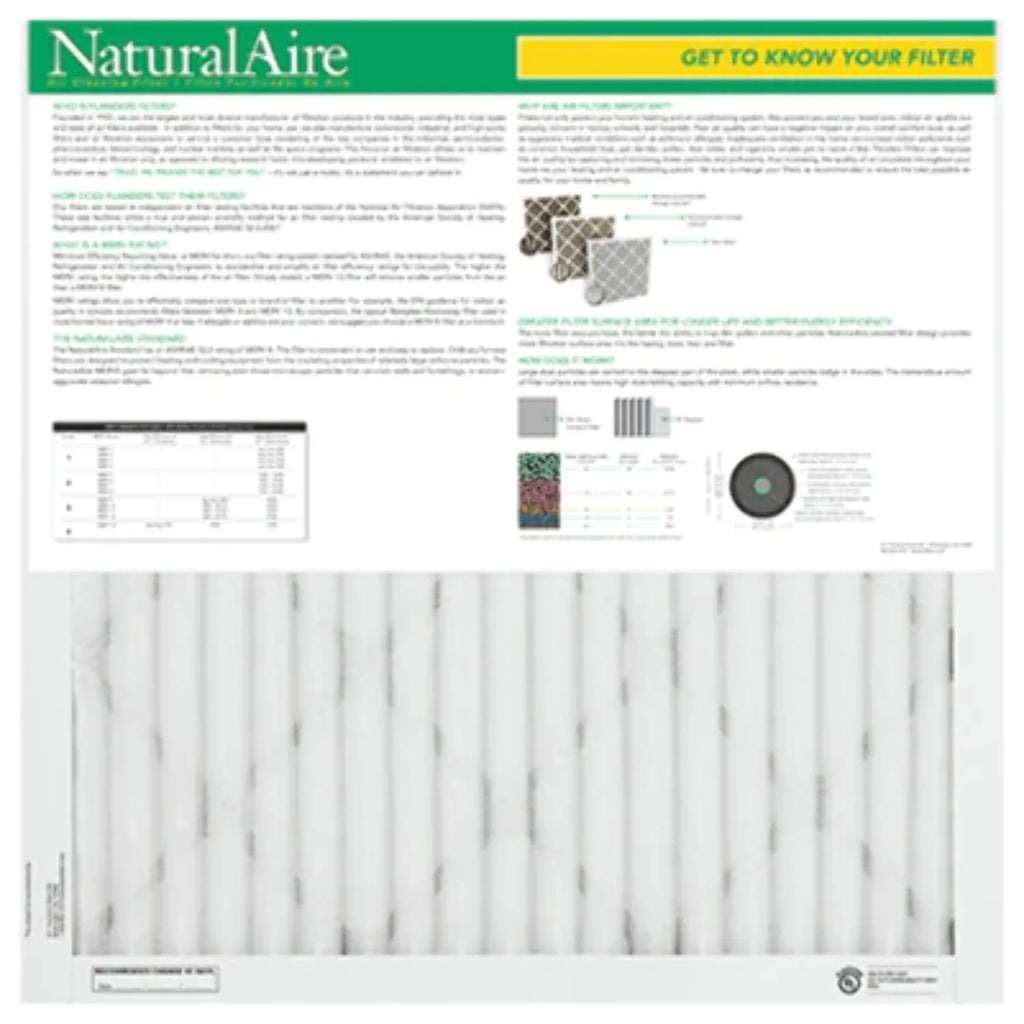 in. 1 x 4314720 of 12 36 Filter 8 Air Pleated Precisionaire Flanders NaturalAire MERV 10 - Pack x