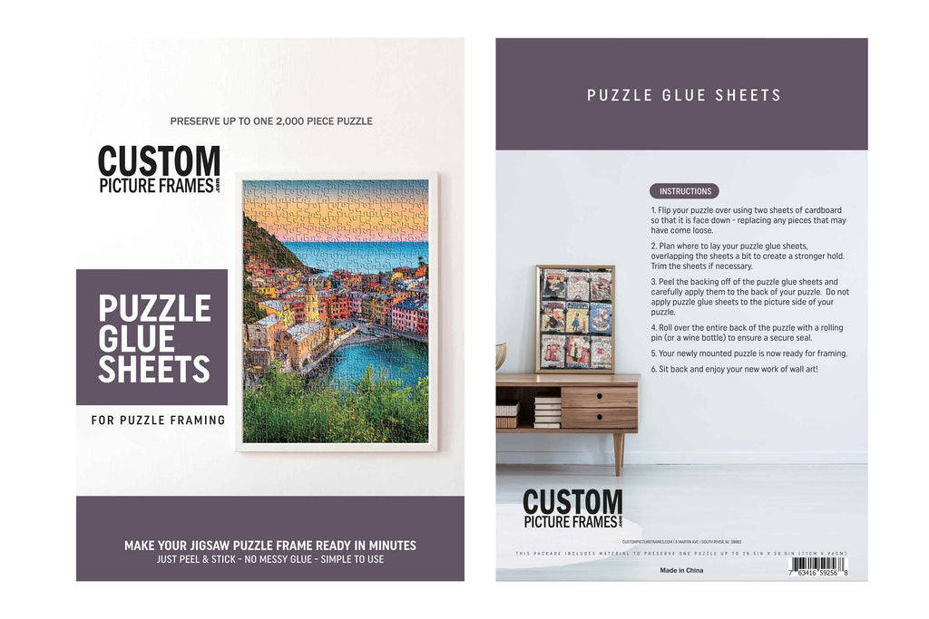 Kit Sheets with Rose Picture Puzzle Gold with Wood Real | Scandanavian | Frame Frame UV 24x30 Glue