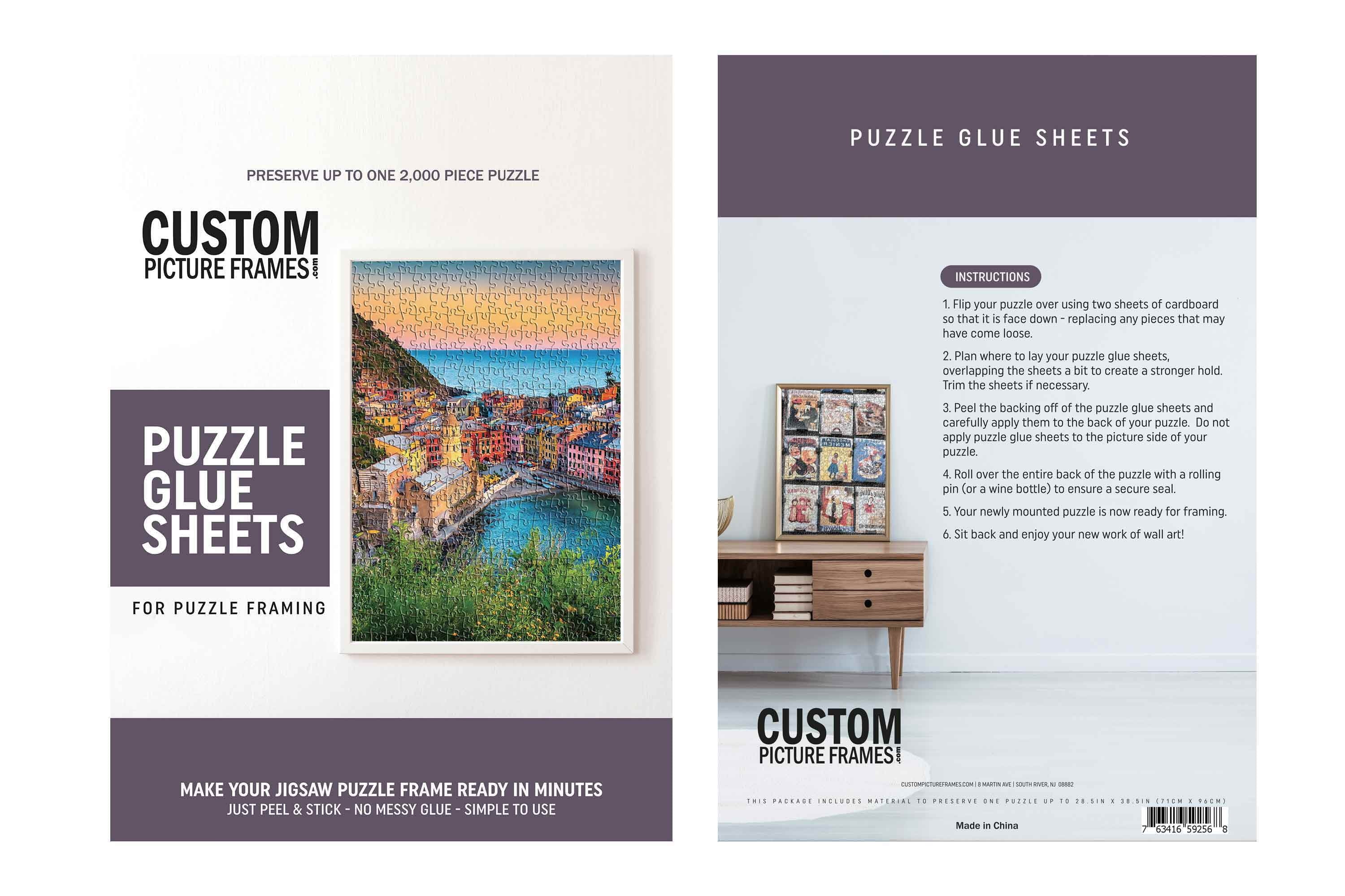 Kit Sheets with Rose Picture Puzzle Gold with Wood Real | Scandanavian | Frame Frame UV 24x30 Glue