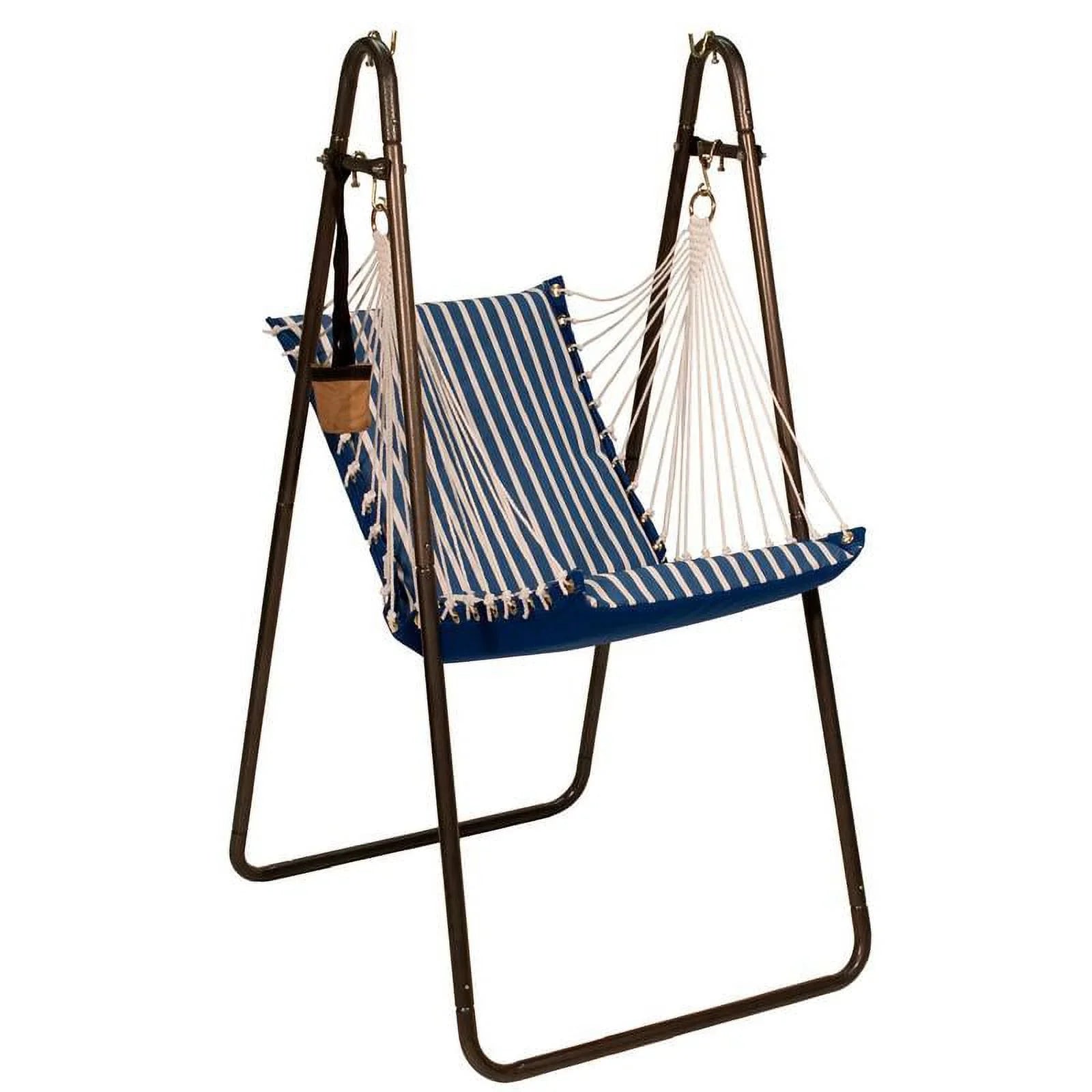Striped with Blue 64” and Collection Hammock Pattern Hamptons White The Stand Chair x Hanging 45”