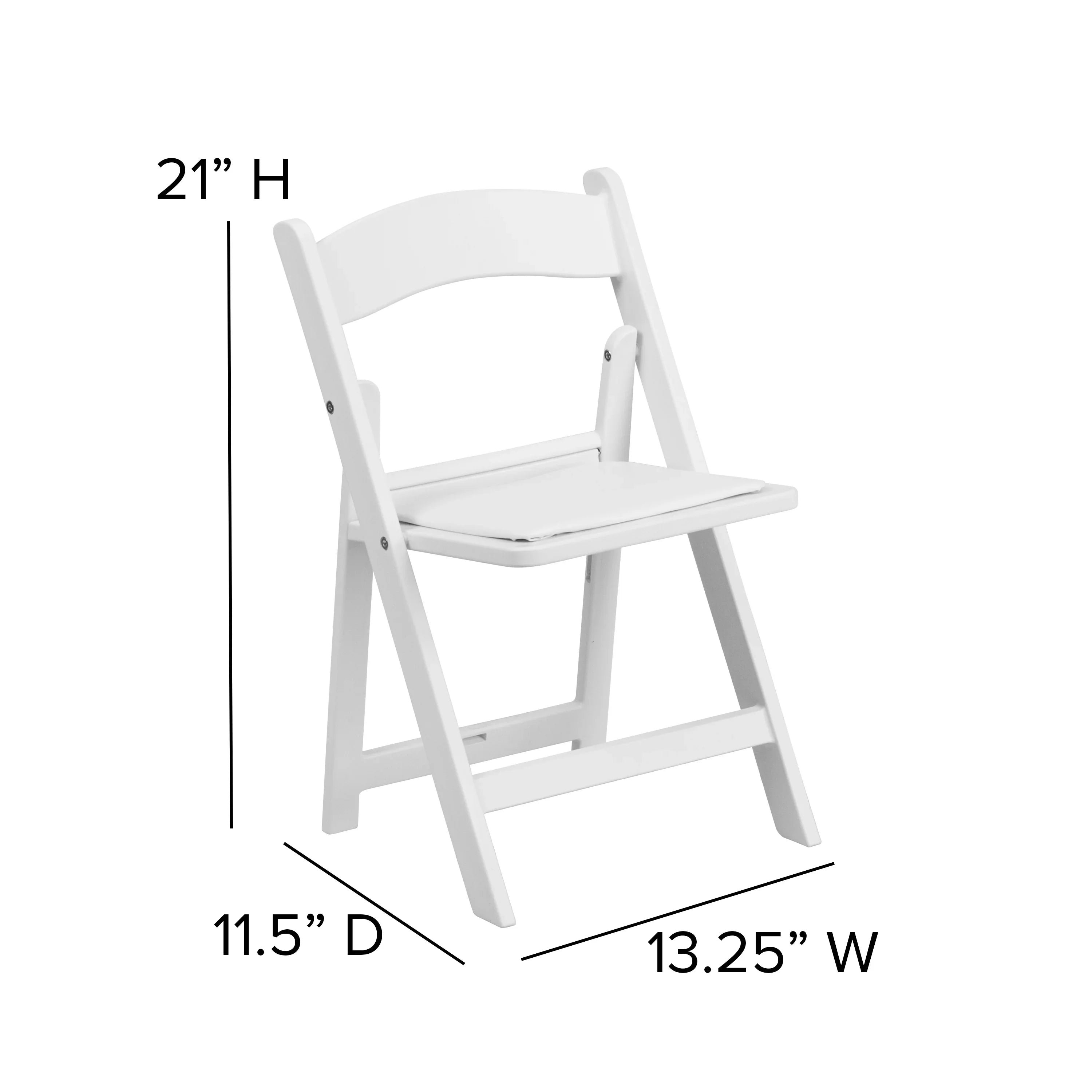 Seat Padded Furniture Resin White Flash Pack with HERCULES White 11 Vinyl Chair Kids Folding