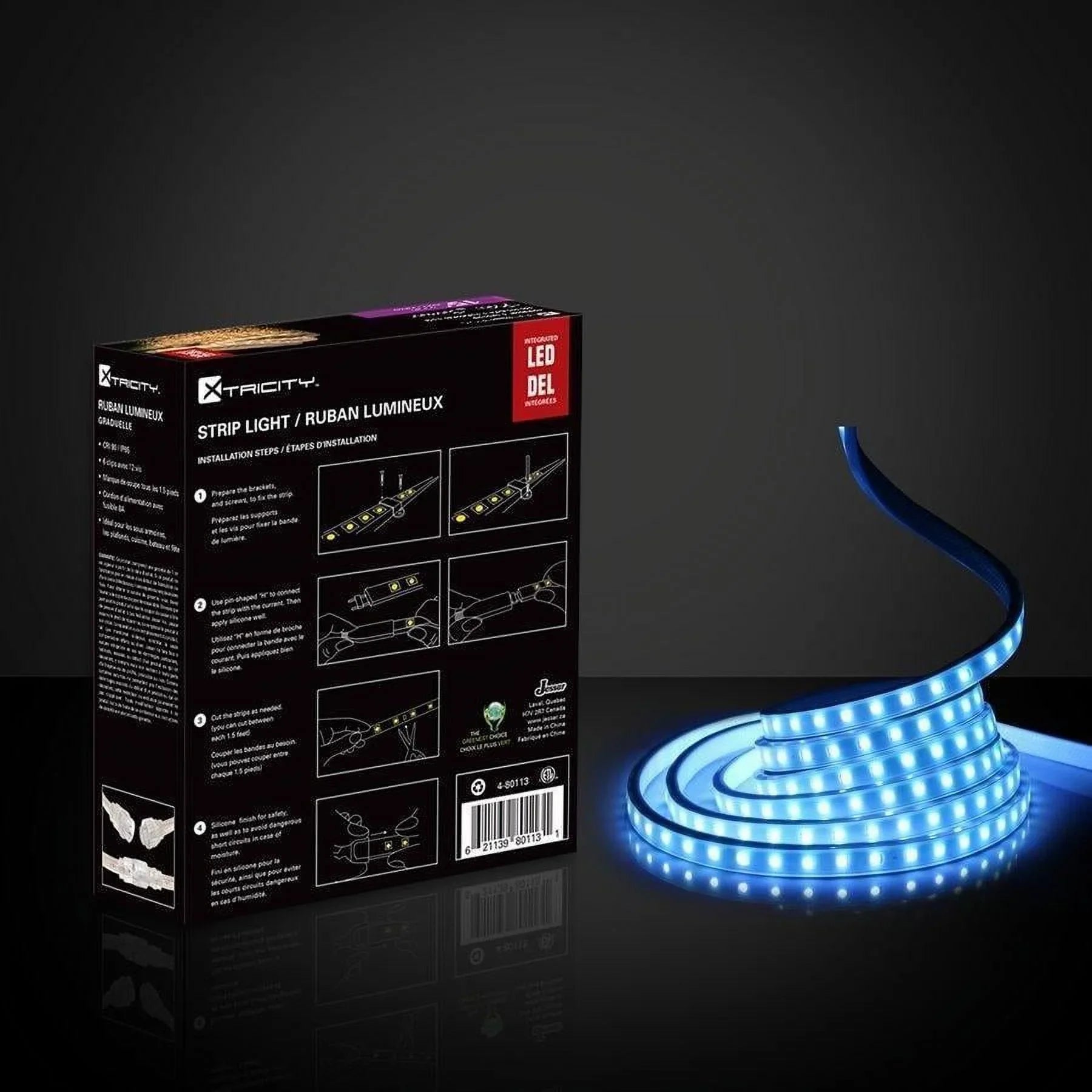 feet/8w-3'/120v/Blue and Indoor Xtricity 15 flexible exterior led strip