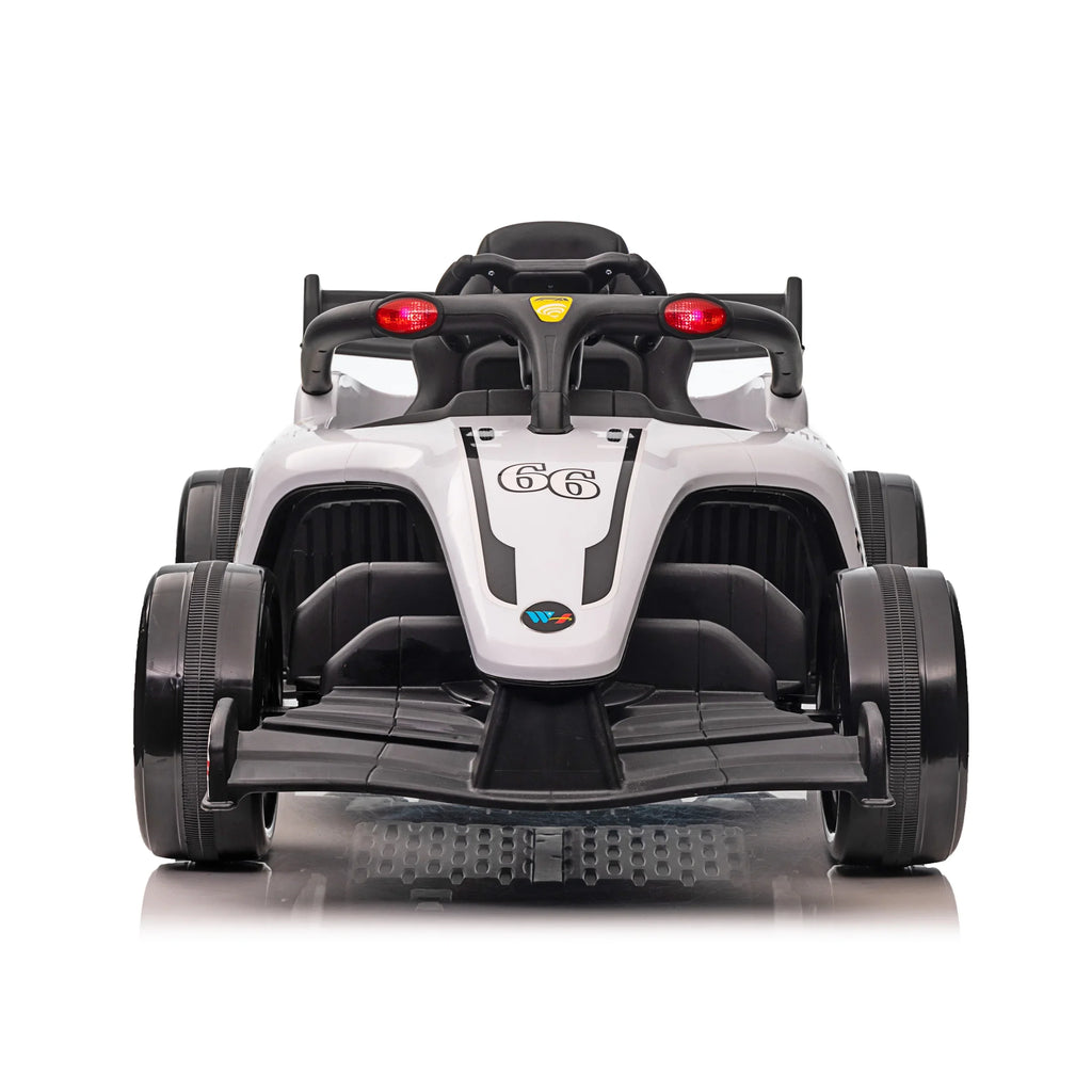 White W/Remote Blazin' 12V F1 Operated Years 3 on up Wheels and Battery Ride