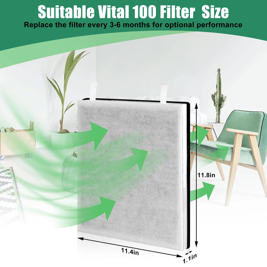 Replacement 100-RF Vital Purifier Air True 100 AMI Vital Fits PARTS HEPA 100, Filter Vital