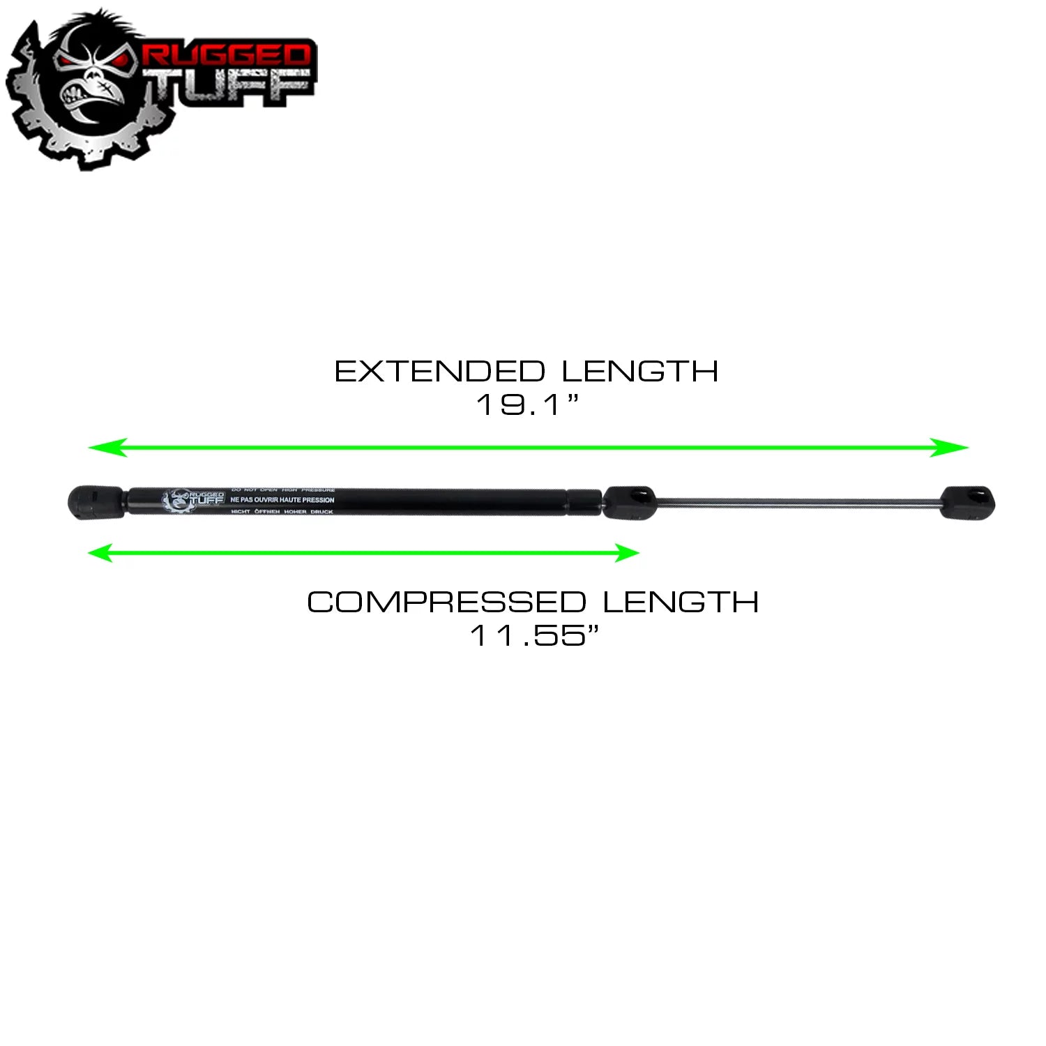 TUFF Rear Rugged Shock Strut 1994-2004 RT661003 Gas Support Fits Trunk Lift Mustang