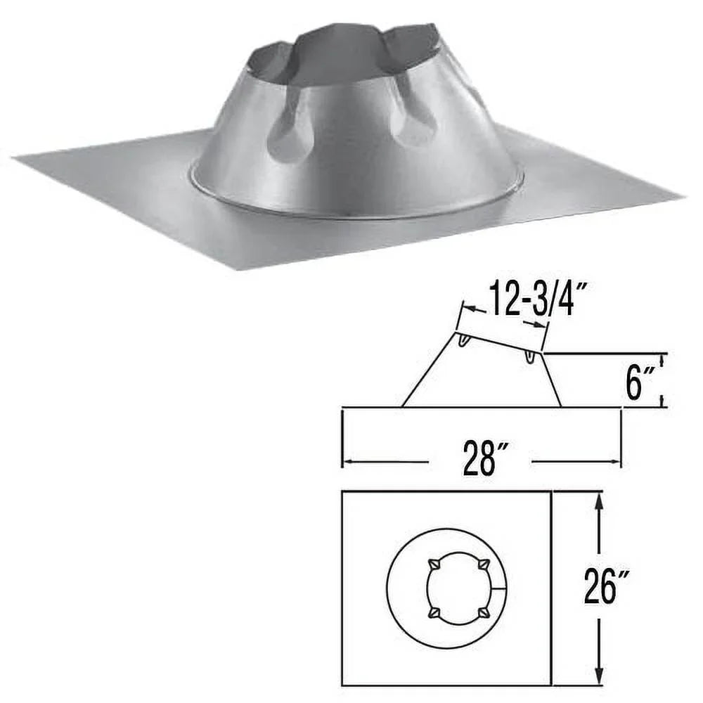 M 8DP-F6 Dura-Vent Duravent Dura/plus Flashing 0/12-6/12 Collar Storm Included Galvalume 8 Not & Inch G
