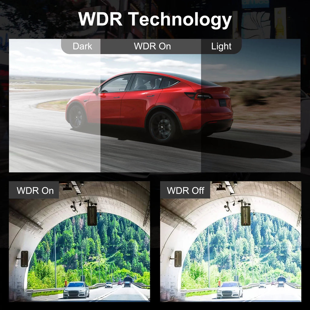 G-Sensor Channel and Camera Vision, TSV Night Camera, Dash with 3 Rear, Backup Car Front 1080P Cam Cam DVR Dual Dash