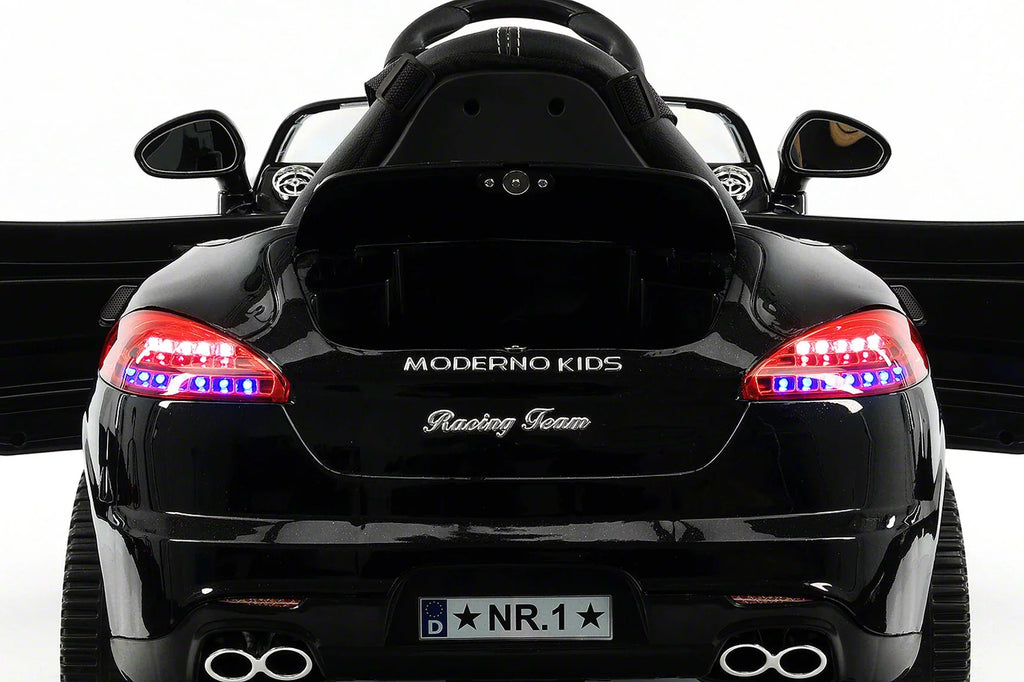 Electric Ride-On 12V Metallic Kids Car Kiddie with R/C Black Remote Parental Roadster |