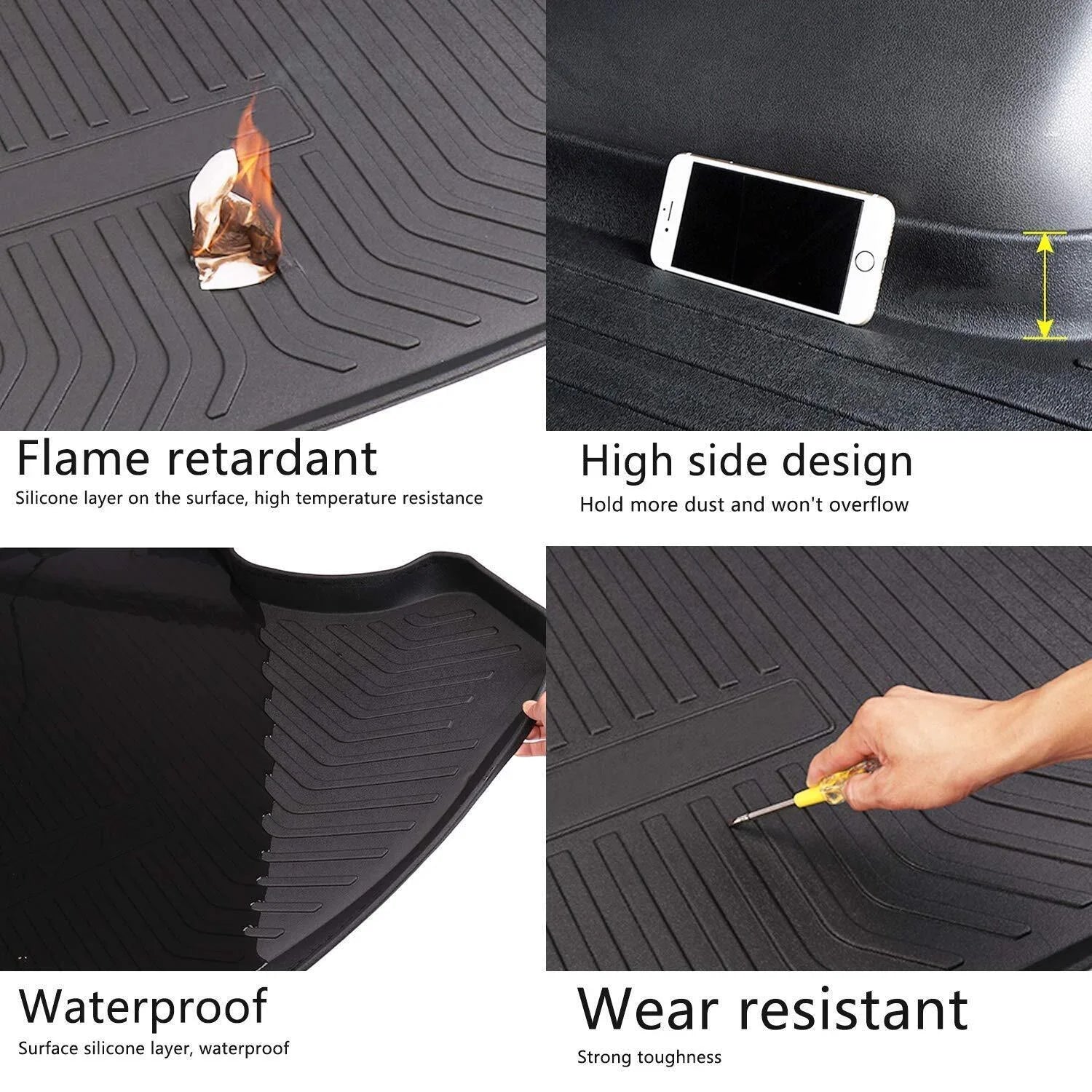 Custom Liner Mats Trunk Mat for Toyota Highlander Cargo Waterproof 2020-2023
