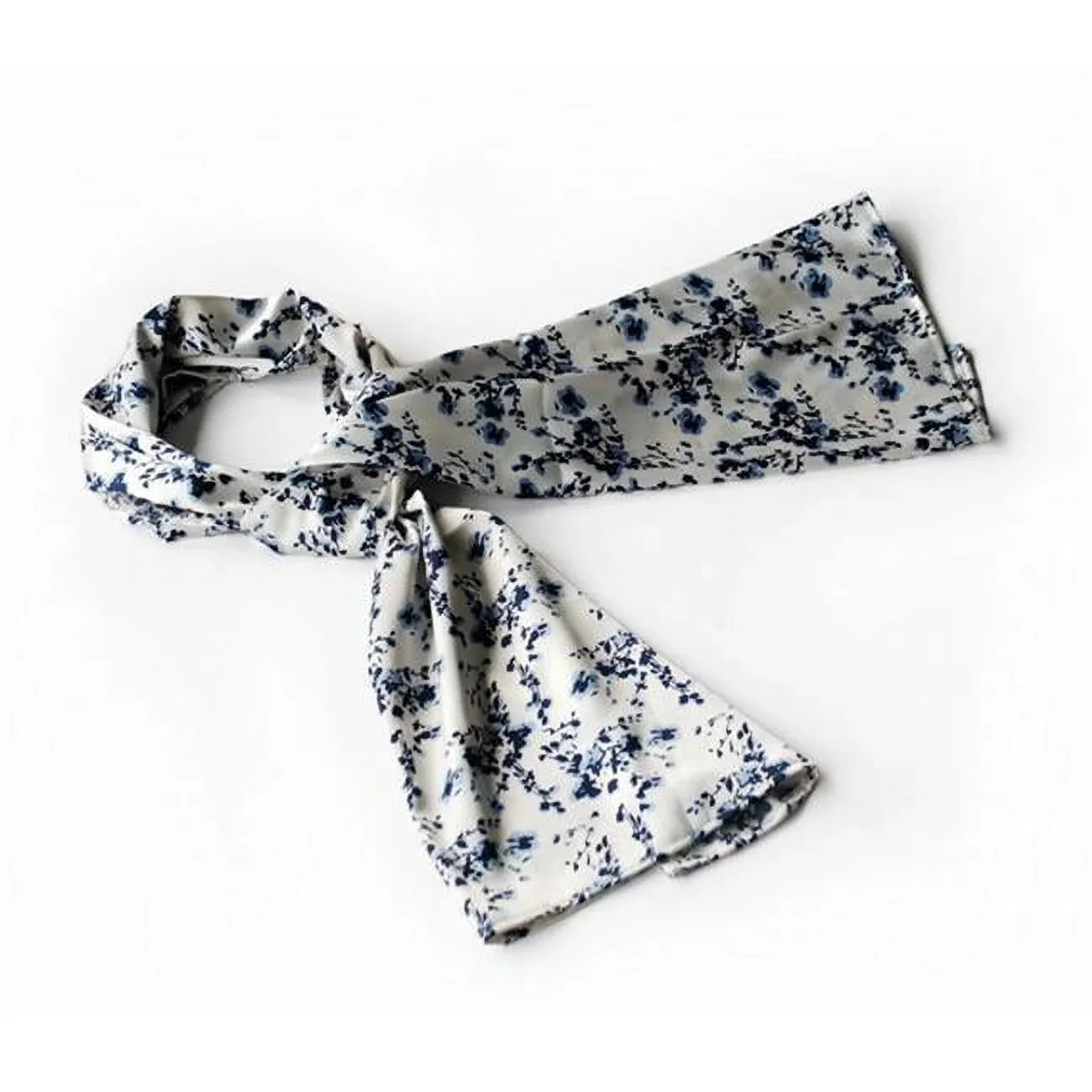 Chinese White Scarf Elegant design Silk Blossom Plum Blancho Large -