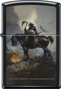 Black Lighter Zippo Dealer - Matte - Frazetta Death