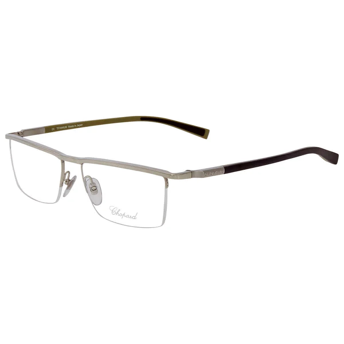 Men's VCHA06579X56 Square Tone Silver Chopard Eyeglass Frames