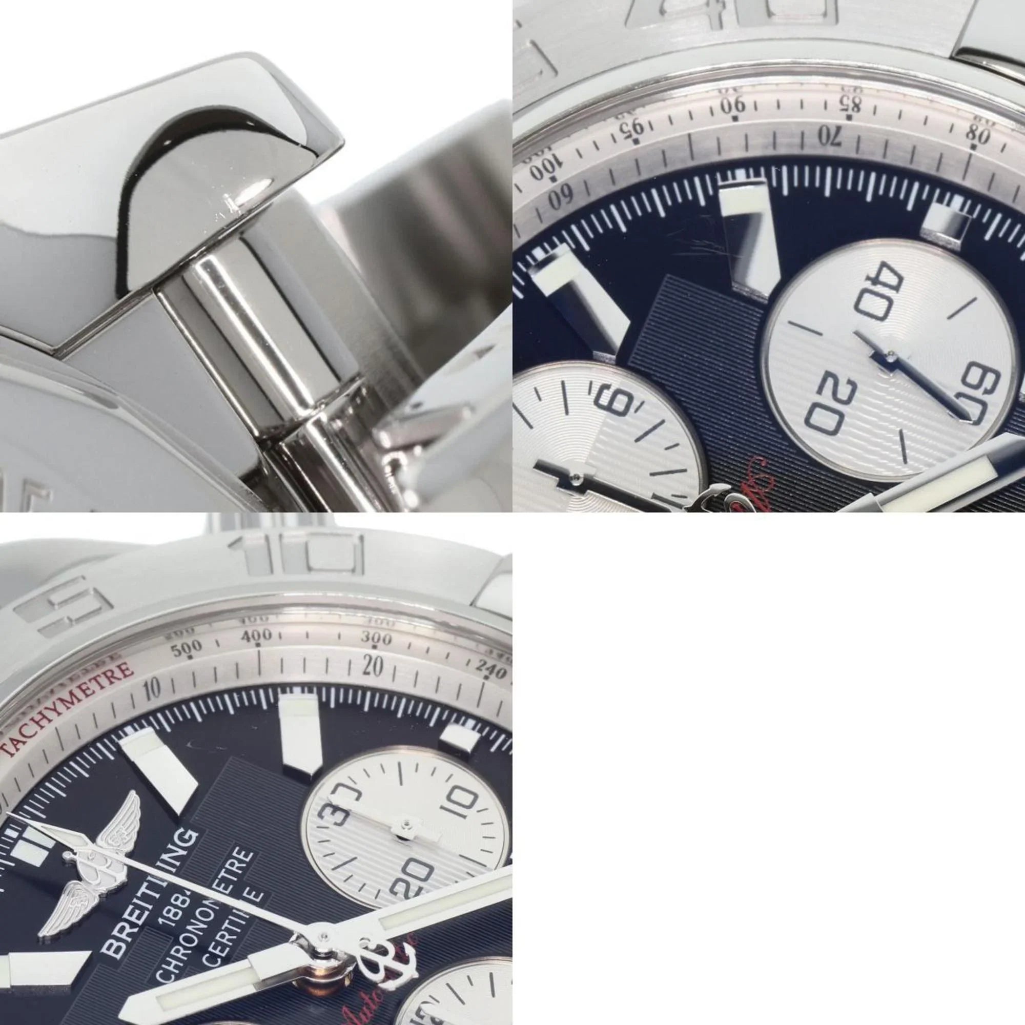 44 (Good) Steel/SS BREITLING Pre-Owned Breitling Watch AB0110 Men's Chronomat Stainless