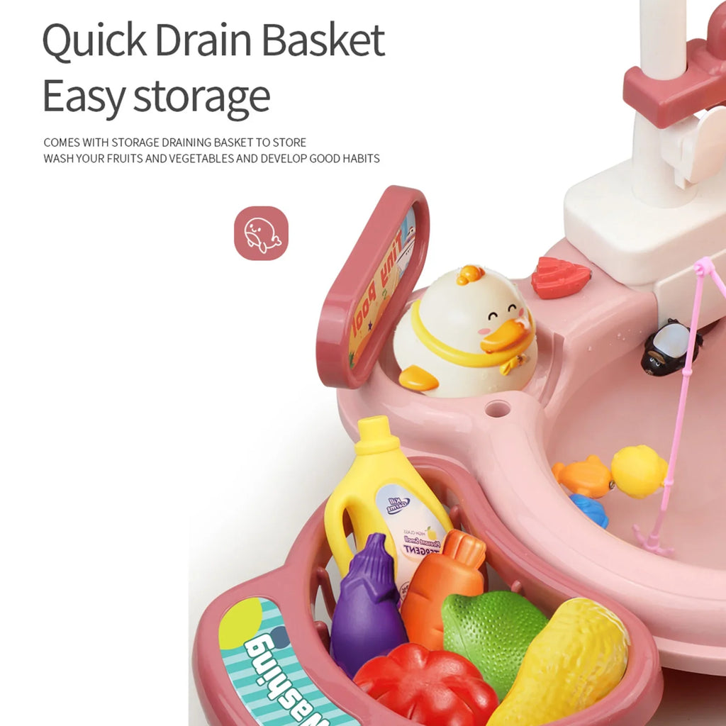 Play Slide Toddler Kitchen 180°Rotatable Pretend A Pretend Pretend Sink Dishwasher Arealer Role Kitchen 22pcs Kitchen Nebublu Role Sink articles,Play 2-in-1 Slide 2-in-1 Play Kitchen 22pcs Furnishing