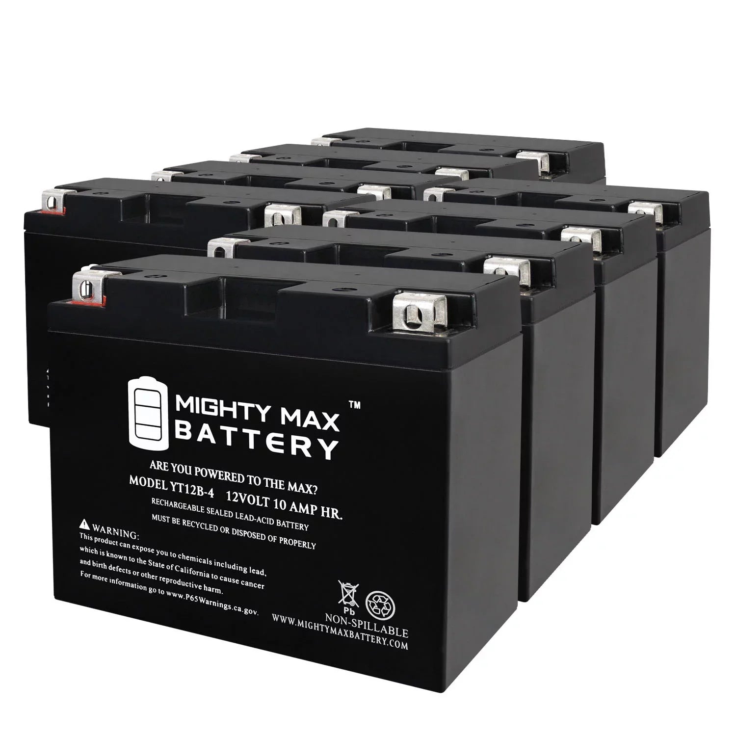 Battery with UT12B-4 8 10Ah 12V Replacement Power YT12B-4 Pack compatible - Adventure