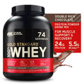 Optimum Gold Chocoalte, Standard Protein Whey Nutrition, Servings 74 Double lb, Rich Powder, 5 100%