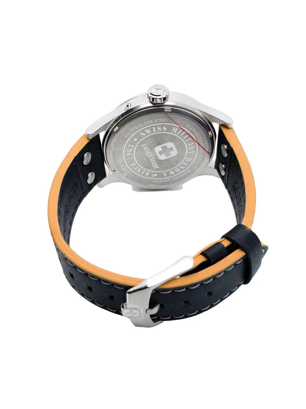 Quartz Military Black 06-4307.04.007 Swiss Mens Dial S-Steel Hanowa Watch