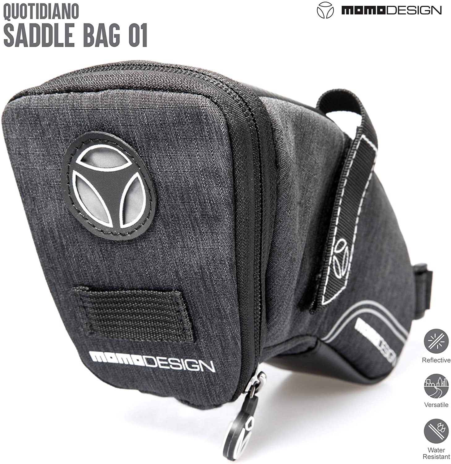 for Perfect Storage climate L 1.2 MOMODESIGN of Tail Saddle Led Bag & Light Capacity Design Reflective Safe Bike