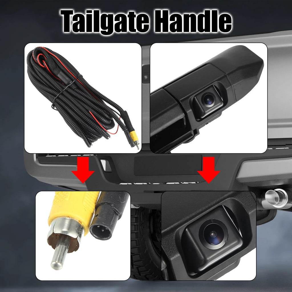 Backup with Set Black 6909004020 Camera Toyota 2005-2014 Tailgaters for Replacement Tacoma Tailgate Handle Car