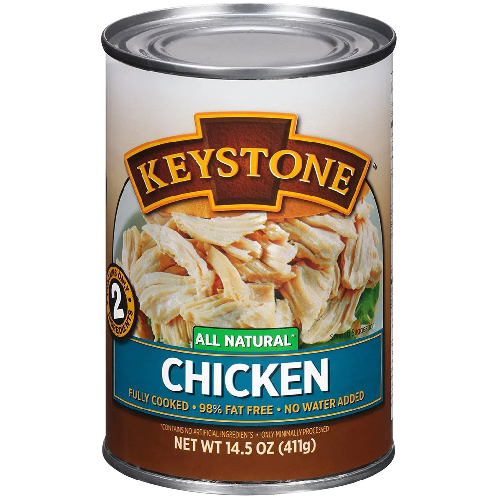 Eat ✅ ✅ Chicken For Cans (6 oz Survival All and to Food Keystone Camping Natural Can Hiking Ready Emergency Backpacking Pack) 14.5