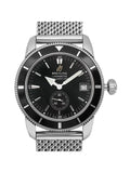 Dial Heritage SuperOcean 38mm Steel A3732024-B869SS Watch Mens Breitling Black
